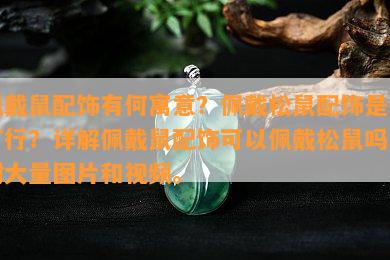 佩戴鼠配饰有何寓意？佩戴松鼠配饰是否可行？详解佩戴鼠配饰可以佩戴松鼠吗，附大量图片和视频。