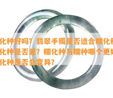 糯化种好吗？翡翠手镯是否适合糯化种？糯化种是否差？糯化种与糯种哪个更好？糯化种是否会变异？