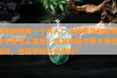 翡翠跟银哪一个养人？比较银饰和翡翠，哪个更受人喜爱？翡翠和银子哪个更优？最终，是翡翠好还是银好？