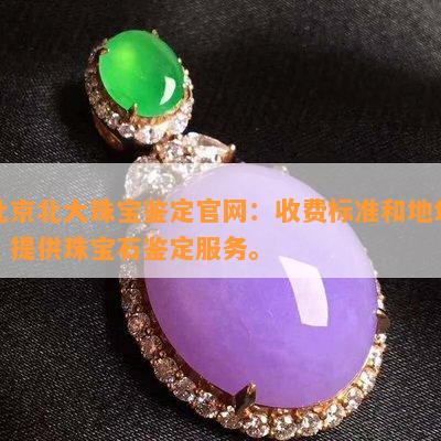 北京北大珠宝鉴定官网：收费标准和地址，提供珠宝石鉴定服务。