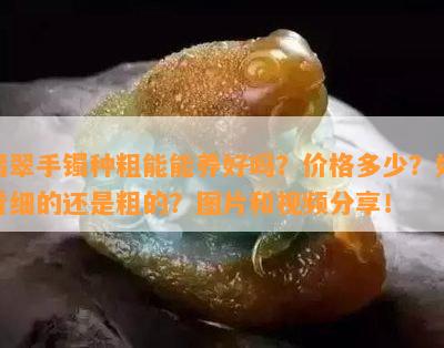 翡翠手镯种粗能能养好吗？价格多少？好看细的还是粗的？图片和视频分享！