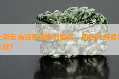 七彩云南翡翠玉镯的购买、回收和品质怎么样？