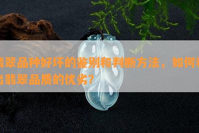 翡翠品种好坏的鉴别和判断方法，如何看出翡翠品质的优劣？