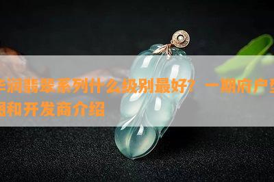 华润翡翠系列什么级别更好？一期府户型图和开发商介绍