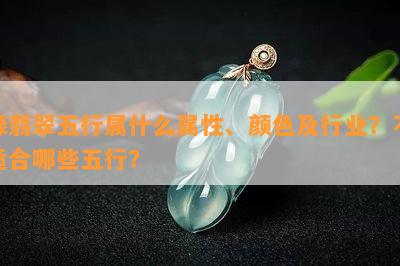 绿翡翠五行属什么属性、颜色及行业？不适合哪些五行？