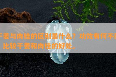 干姜与肉桂的区别是什么？功效有何不同？比较干姜和肉桂的好处。