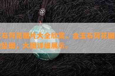 玉石荷花图片大全欣赏，含玉石荷花图案挂坠图，大图详细展示。