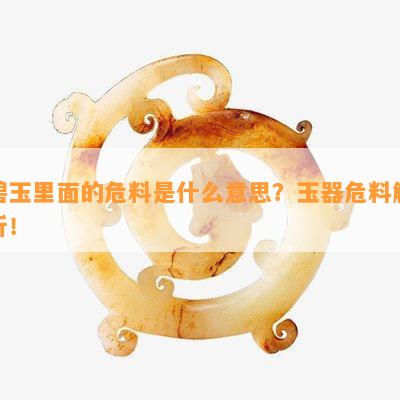 碧玉里面的危料是什么意思？玉器危料解析！