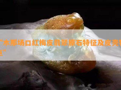 “木那场口红梅皮翡翠原石特征及皮壳特点”