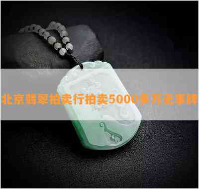 北京翡翠拍卖行拍卖5000多万无事牌