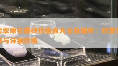 翡翠原石最终价格表大全及图片：欣赏视频与详细价格