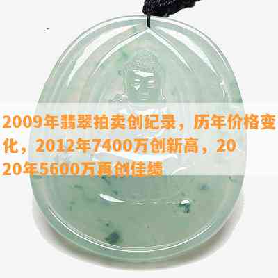 2009年翡翠拍卖创纪录，历年价格变化，2012年7400万创新高，2020年5600万再创佳绩