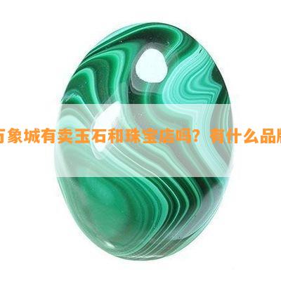 万象城有卖玉石和珠宝店吗？有什么品牌？