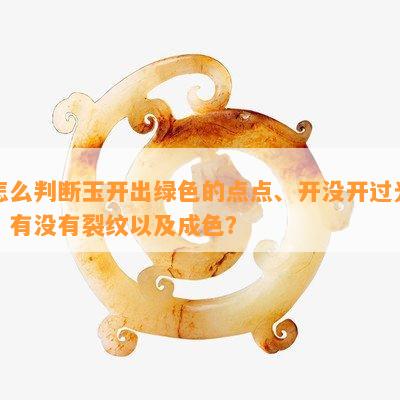 怎么判断玉开出绿色的点点、开没开过光、有没有裂纹以及成色？