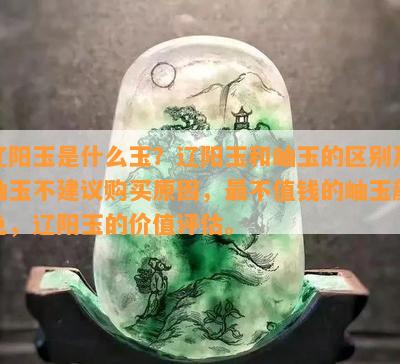 辽阳玉是什么玉？辽阳玉和岫玉的区别及岫玉不建议购买原因，最不值钱的岫玉颜色，辽阳玉的价值评估。