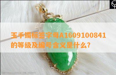 玉手镯标签字母A1609100841的等级及编号含义是什么？