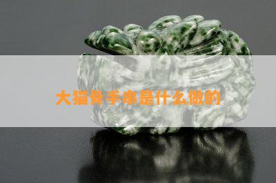 大猫骨手串是什么做的