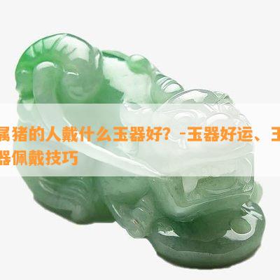 属猪的人戴什么玉器好？-玉器好运、玉器佩戴技巧