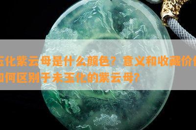 玉化紫云母是什么颜色？意义和收藏价值如何区别于未玉化的紫云母？