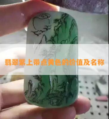 翡翠紫上带点黄色的价值及名称