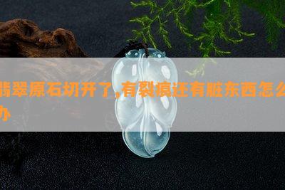 翡翠原石切开了,有裂痕还有脏东西怎么办