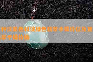 豆种淡紫色和淡绿色翡翠手镯价位及豆色翡翠手镯价格