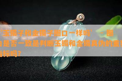 ‘玉镯子和金镯子圈口一样吗’ - 圈口是否一致是判断玉镯和金镯真伪的重要指标吗？