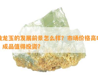 独龙玉的发展前景怎么样？市场价格高吗？成品值得投资？