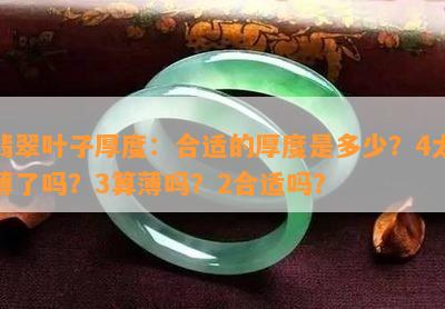 翡翠叶子厚度：合适的厚度是多少？4太薄了吗？3算薄吗？2合适吗？