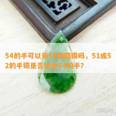 54的手可以带56的圆镯吗，51或52的手镯是否适合54的手？