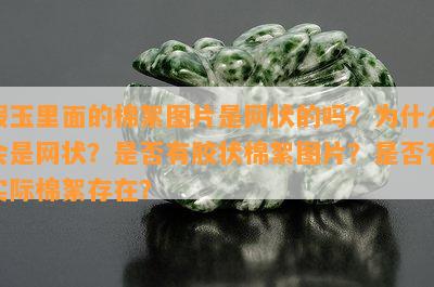 假玉里面的棉絮图片是网状的吗？为什么会是网状？是否有胶状棉絮图片？是否有实际棉絮存在？