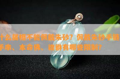 什么属相不能佩戴朱砂？佩戴朱砂手链、手串、本命佛、貔貅有哪些限制？