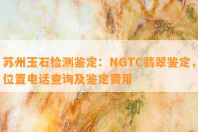 苏州玉石检测鉴定：NGTC翡翠鉴定，位置电话查询及鉴定费用