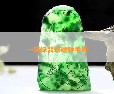 一抹绿翡翠糯种手镯