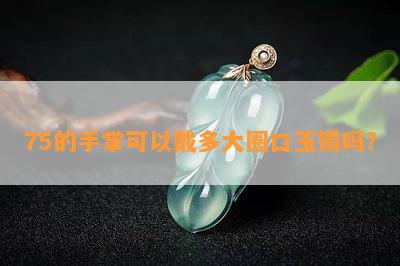 75的手掌可以戴多大圈口玉镯吗？