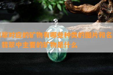 翡翠对应的矿物有哪些种类的图片和名称，翡翠中主要的矿物是什么