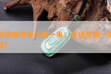 翡翠玻璃种多少钱一米，合适价格一般多少钱？