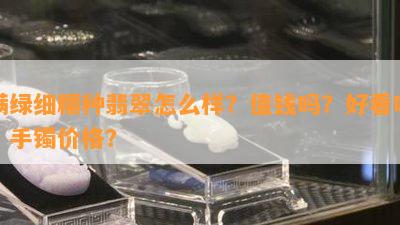 满绿细糯种翡翠怎么样？值钱吗？好看吗？手镯价格？