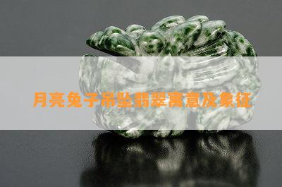 月亮兔子吊坠翡翠寓意及象征