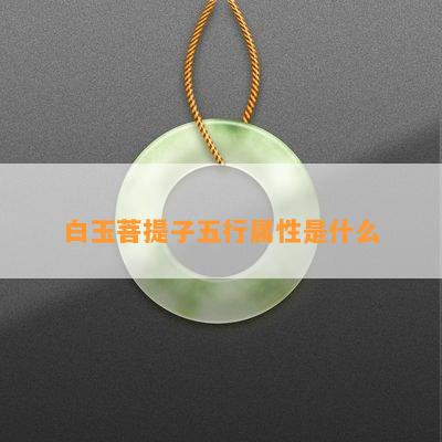 白玉菩提子五行属性是什么