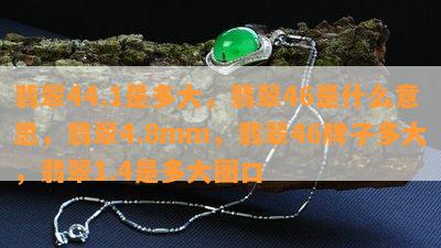 翡翠44.1是多大，翡翠46是什么意思，翡翠4.8mm，翡翠46牌子多大，翡翠1.4是多大圈口