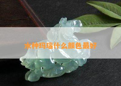 水种玛瑙什么颜色更好