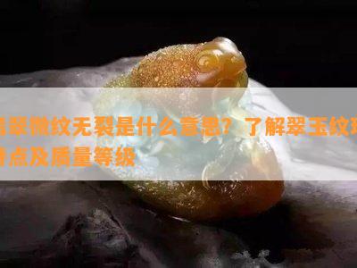 翡翠微纹无裂是什么意思？了解翠玉纹理特点及质量等级