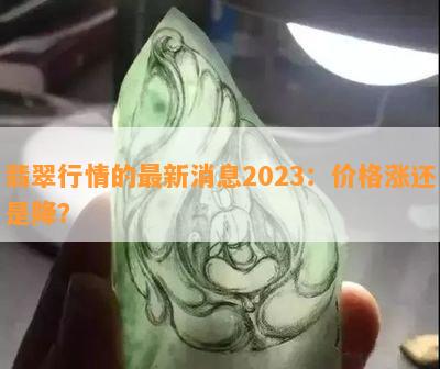 翡翠行情的最新消息2023：价格涨还是降？