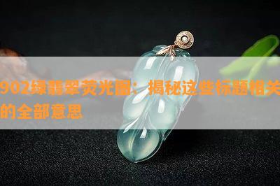 902绿翡翠荧光图：揭秘这些标题相关的全部意思