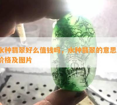 水种翡翠好么值钱吗，水种翡翠的意思、价格及图片