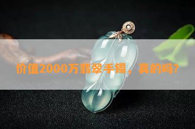 价值2000万翡翠手镯，真的吗？