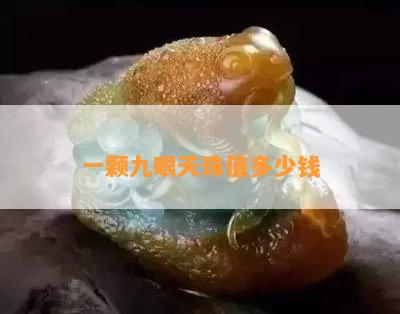 一颗九眼天珠值多少钱