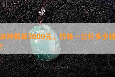 冰种翡翠3000元，价格一公斤多少钱？