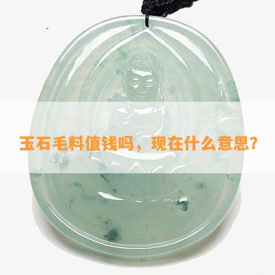 玉石毛料值钱吗，现在什么意思？